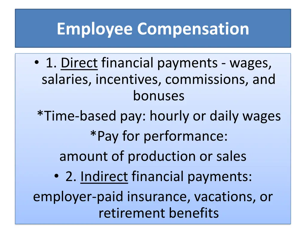 employee compensation