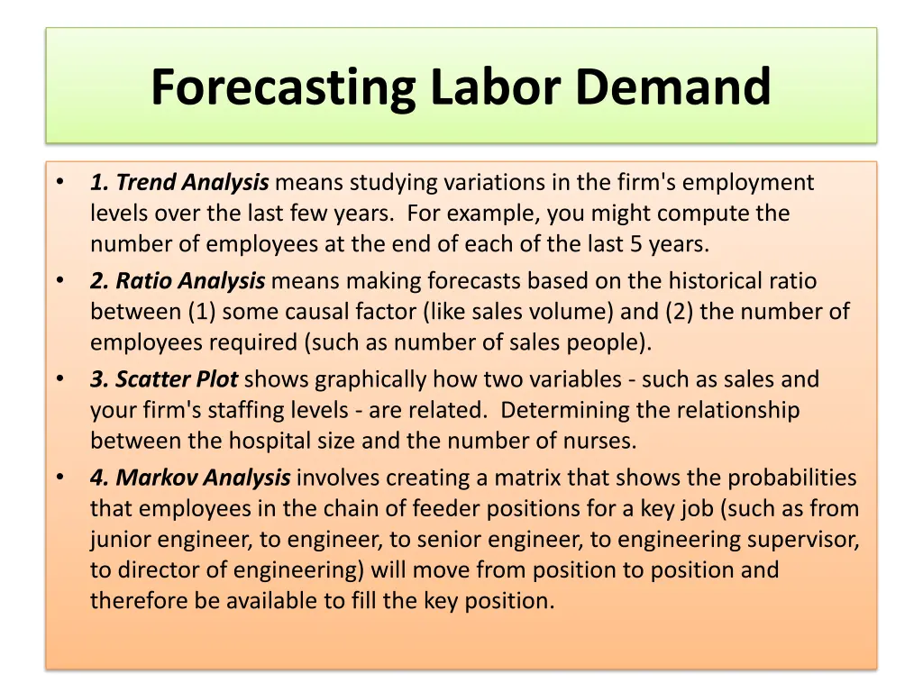 forecasting labor demand