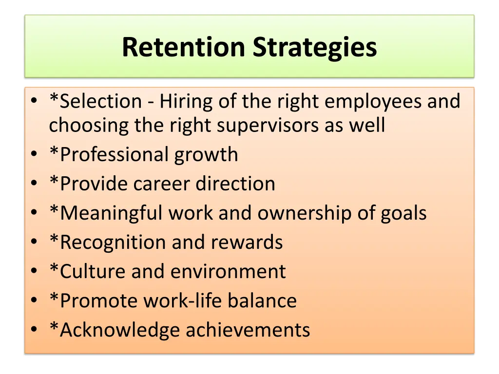 retention strategies
