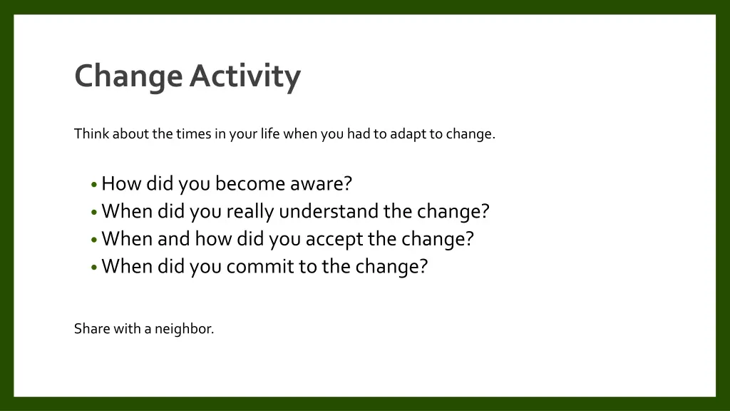 change activity