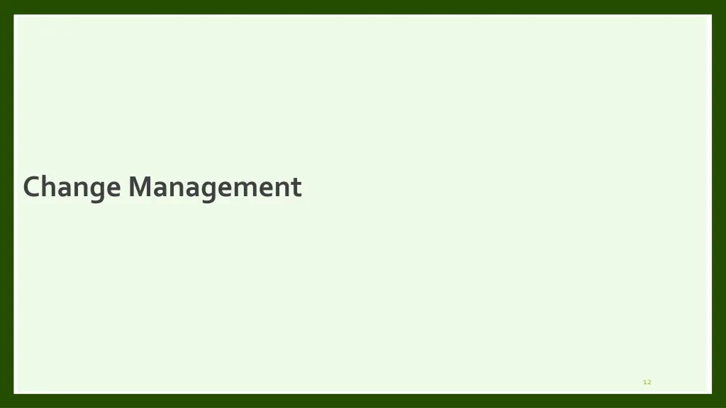 change management