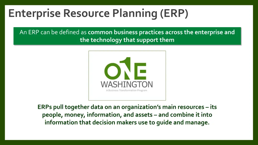 enterprise resource planning erp