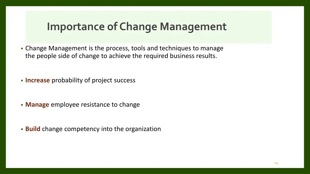 importance of change management