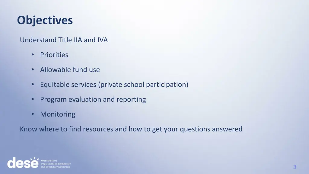 objectives