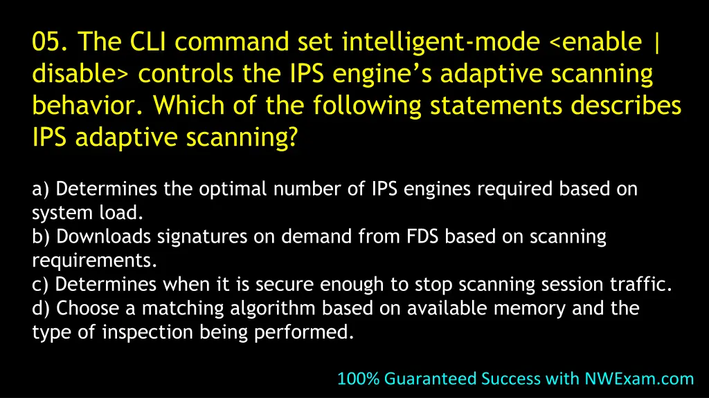 05 the cli command set intelligent mode enable