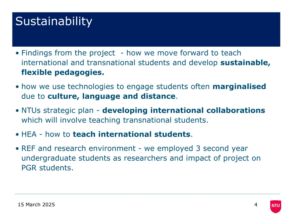 sustainability