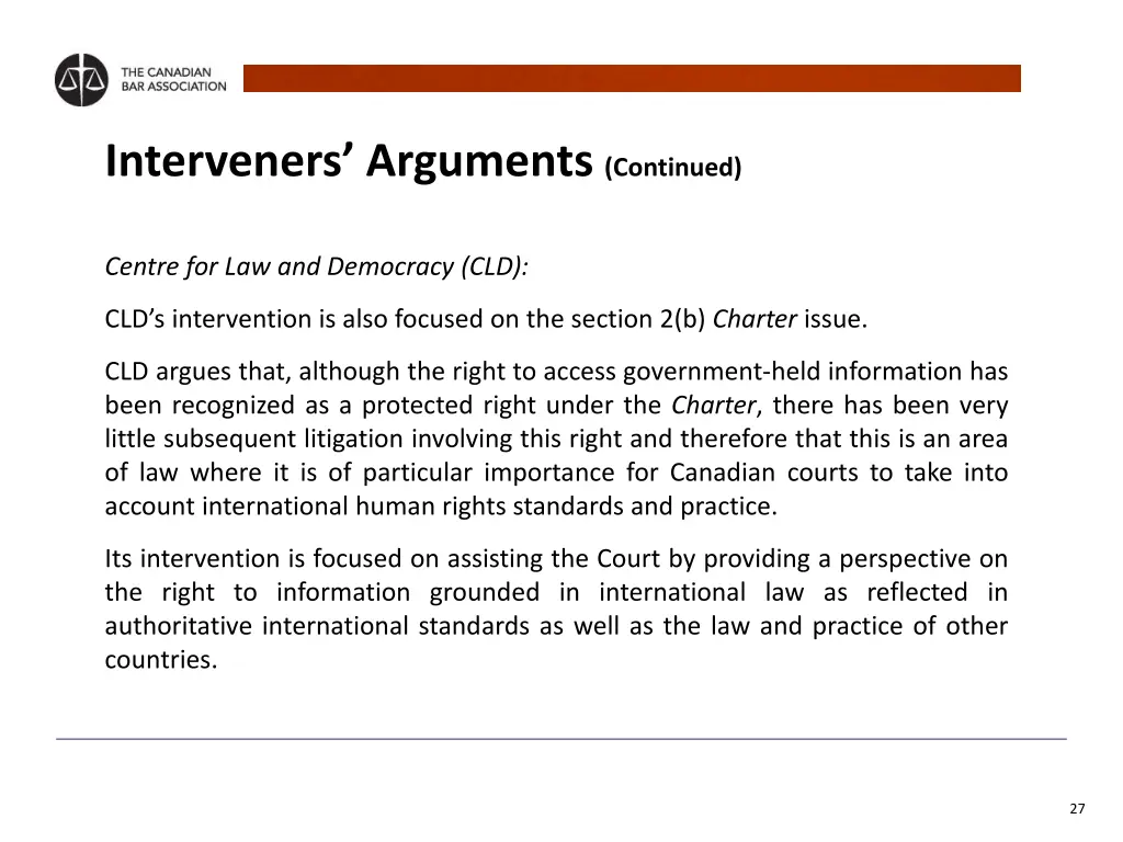 interveners arguments continued 1