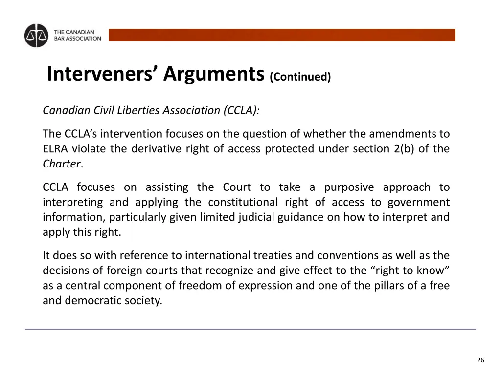 interveners arguments continued