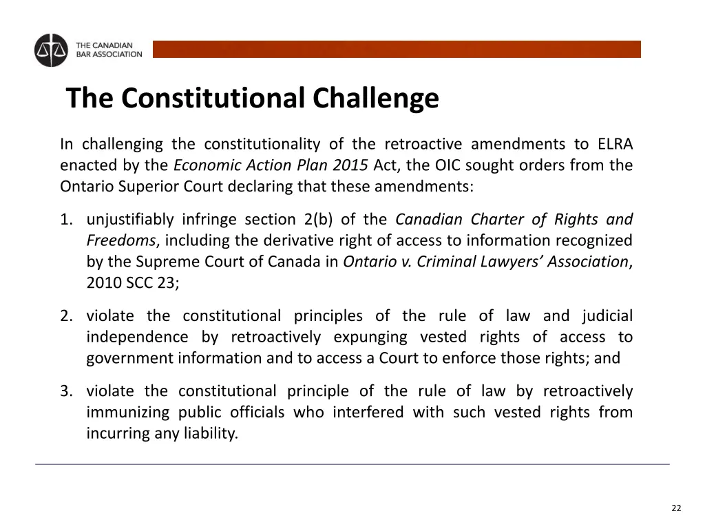 the constitutional challenge