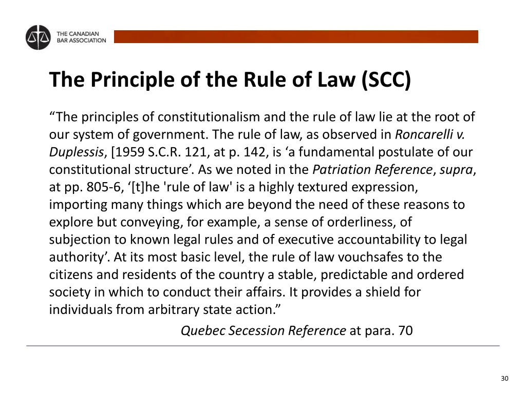 the principle of the rule of law scc