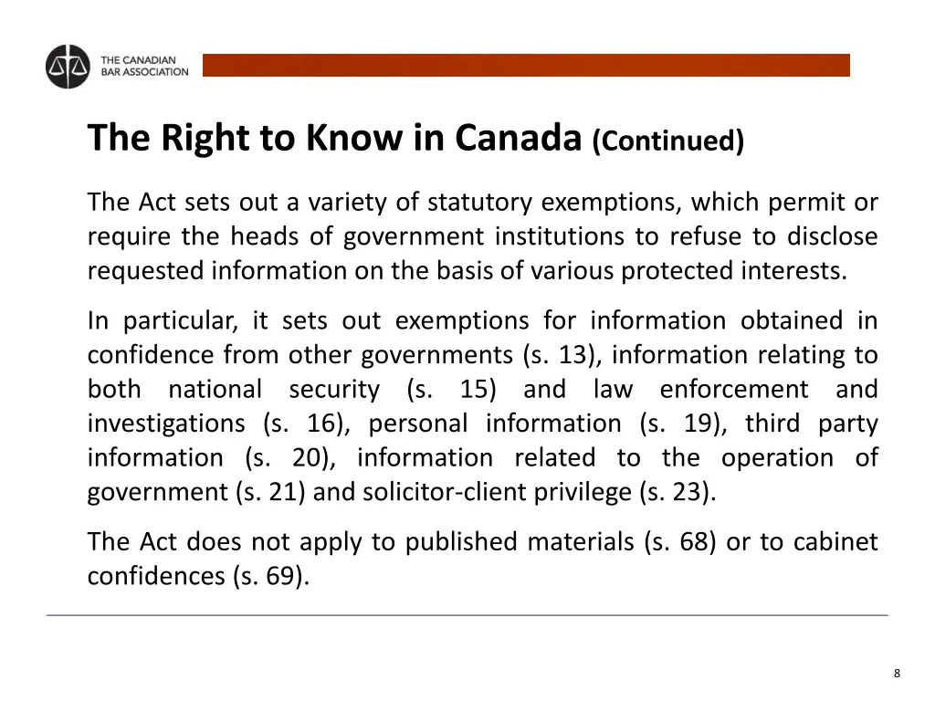 the right to know in canada continued 3