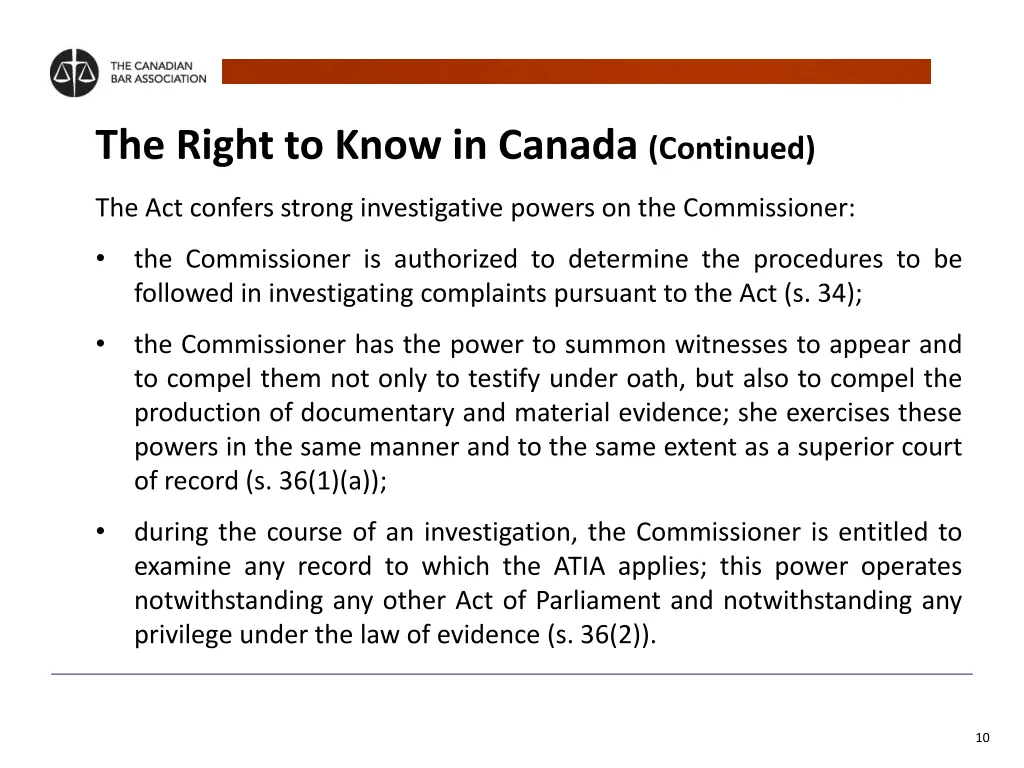 the right to know in canada continued 5