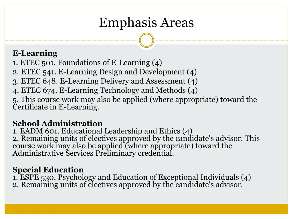 emphasis areas 2