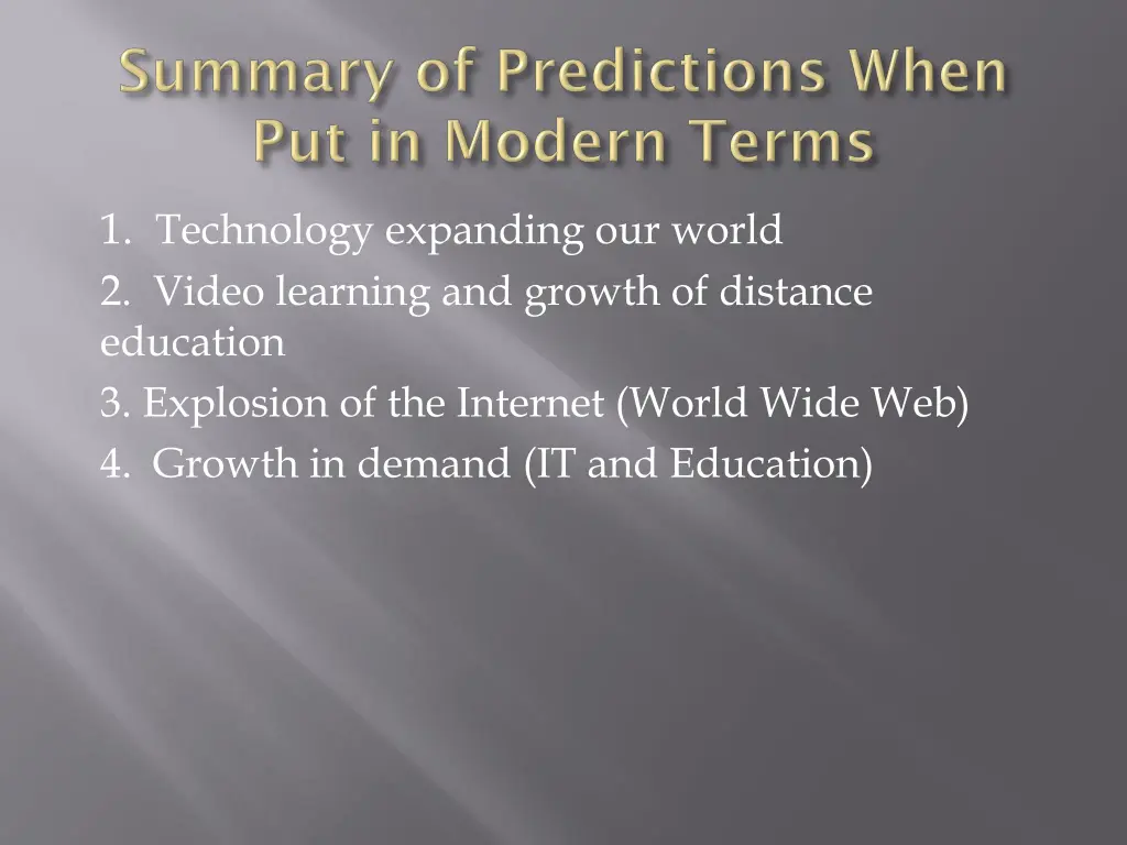 1 technology expanding our world 2 video learning