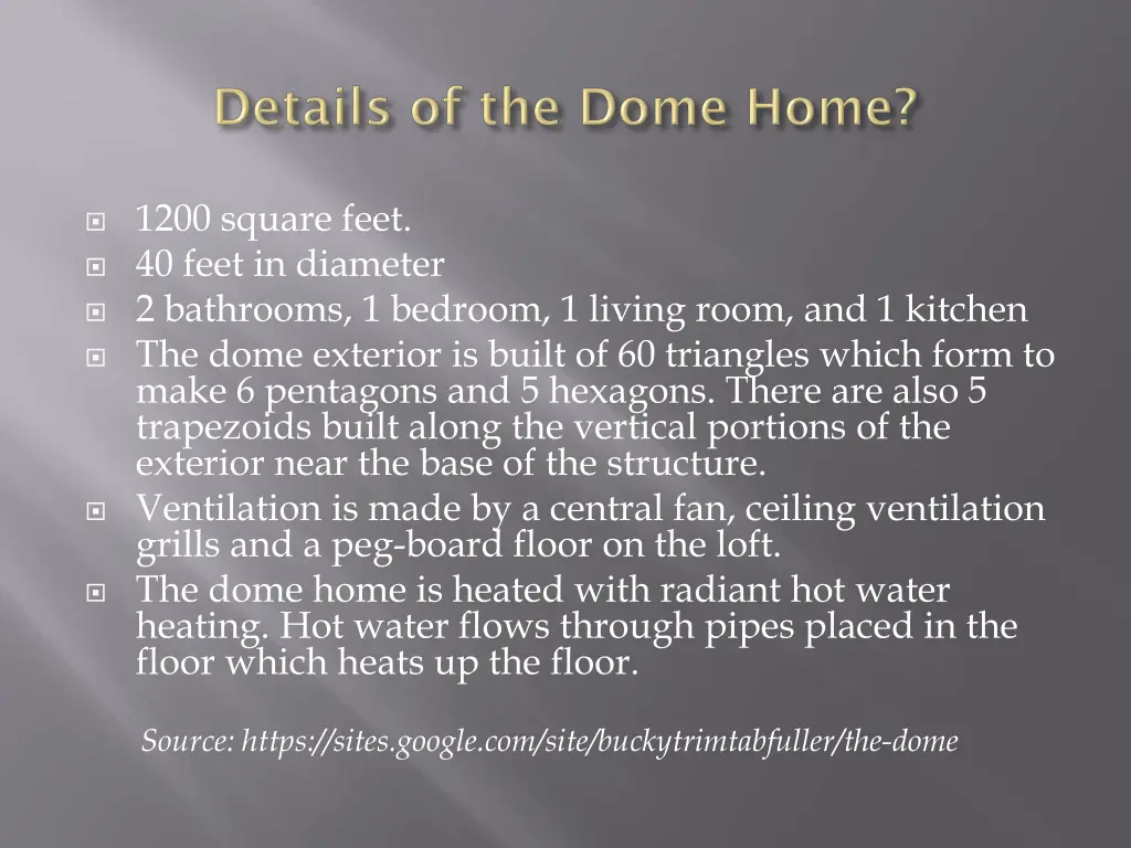 1200 square feet 40 feet in diameter 2 bathrooms