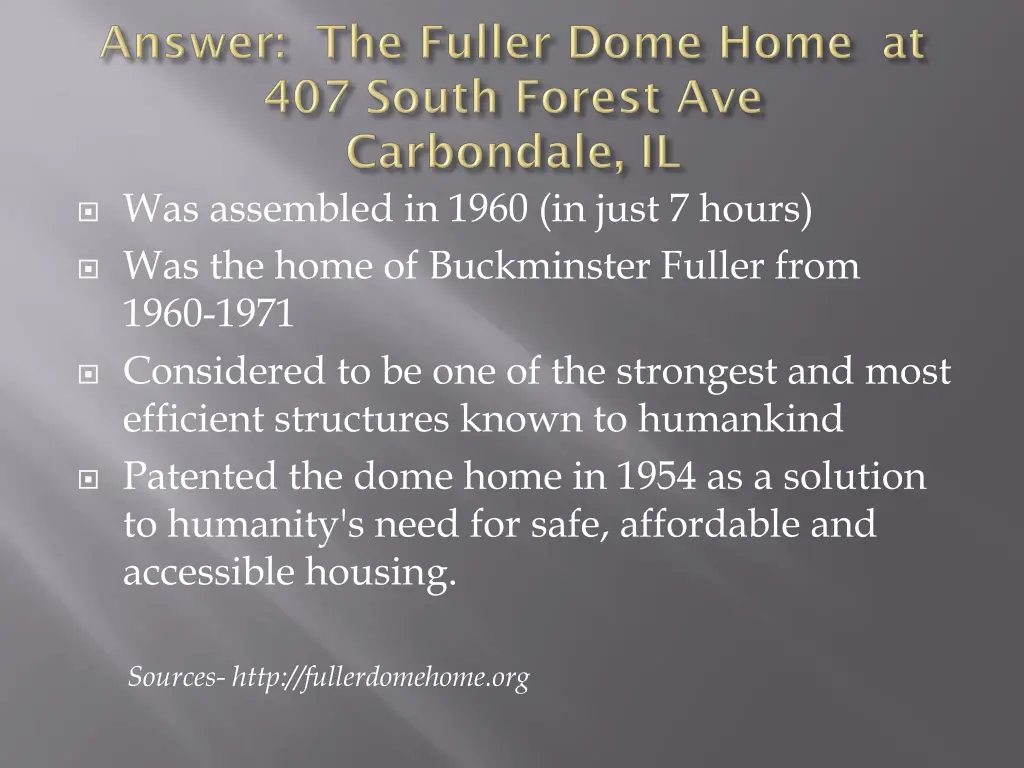 was assembled in 1960 in just 7 hours