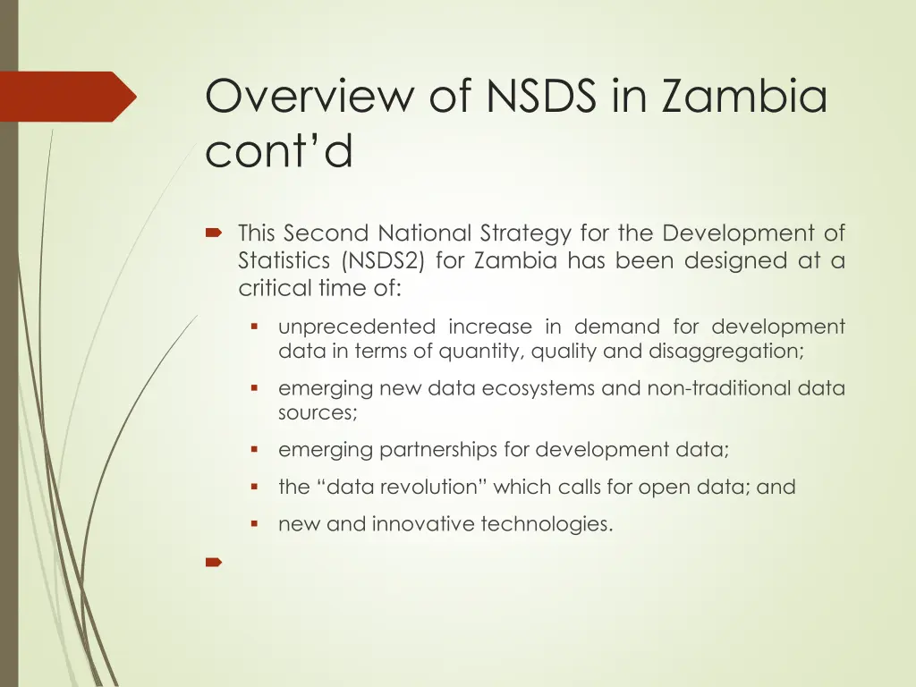 overview of nsds in zambia cont d 1