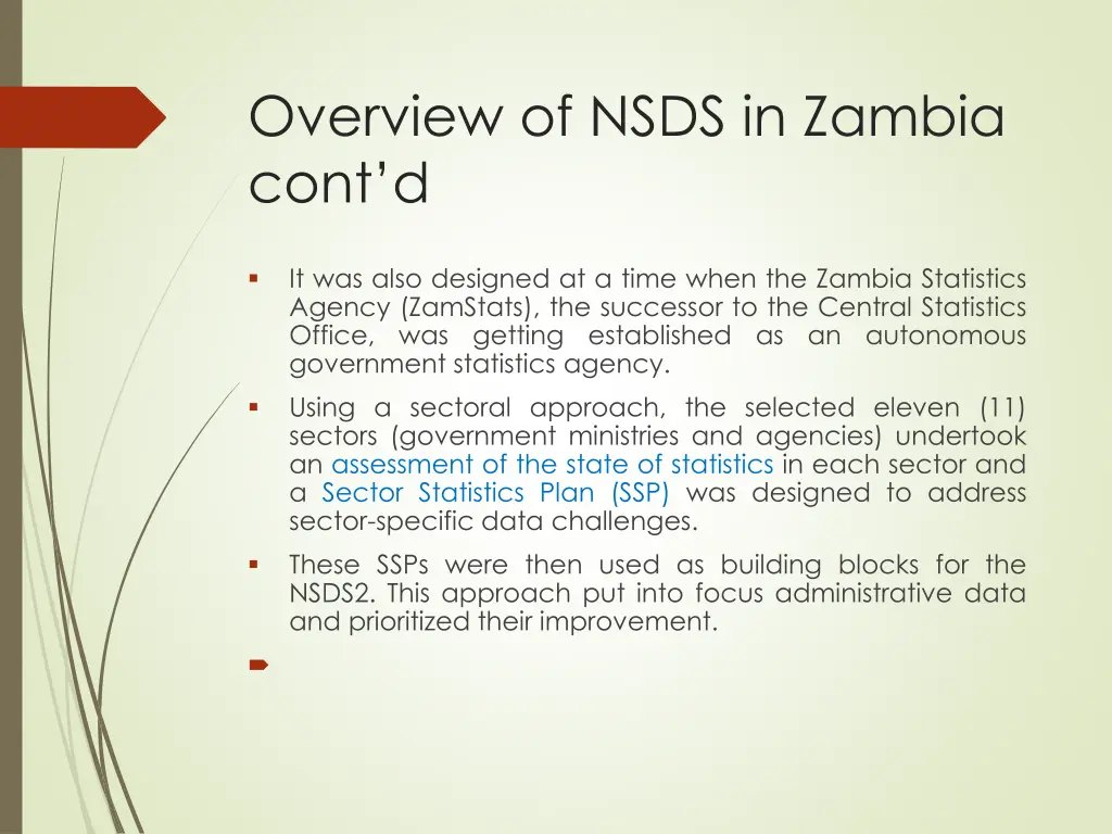overview of nsds in zambia cont d 2