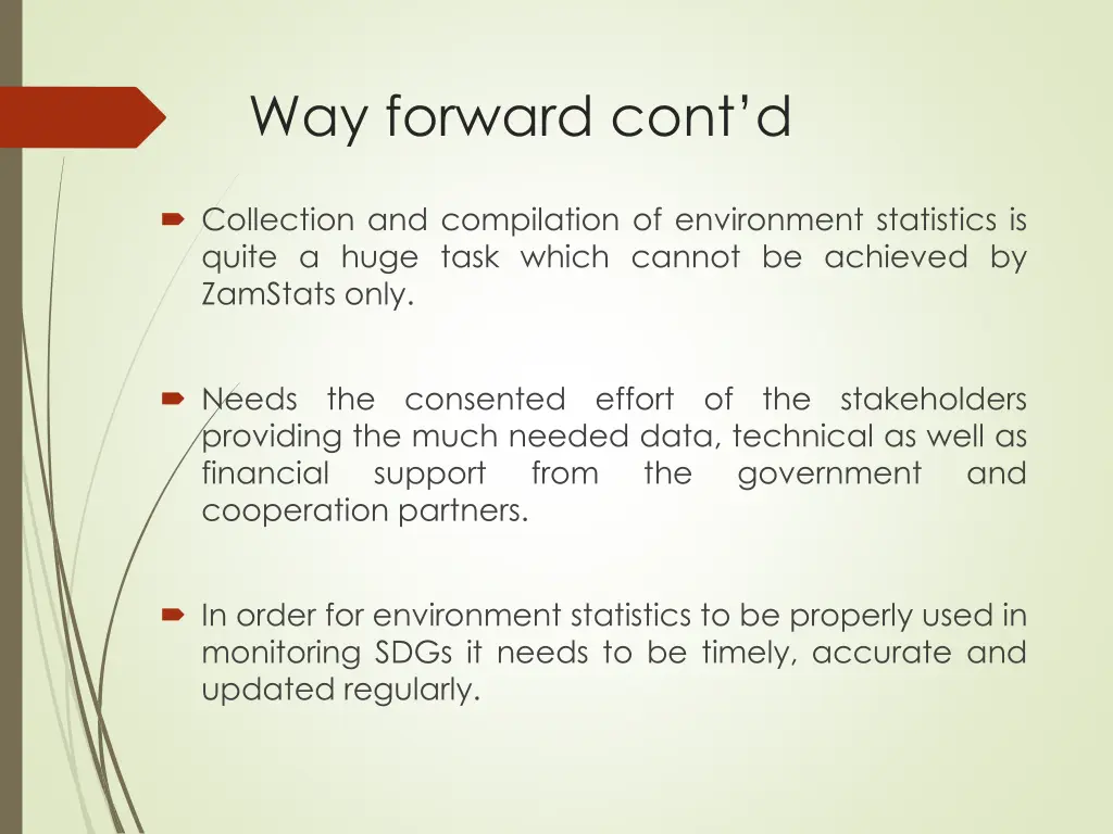 way forward cont d 1