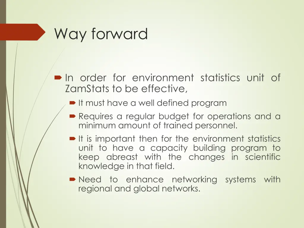 way forward