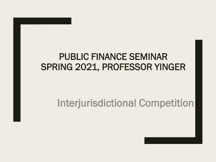 public finance seminar public finance seminar
