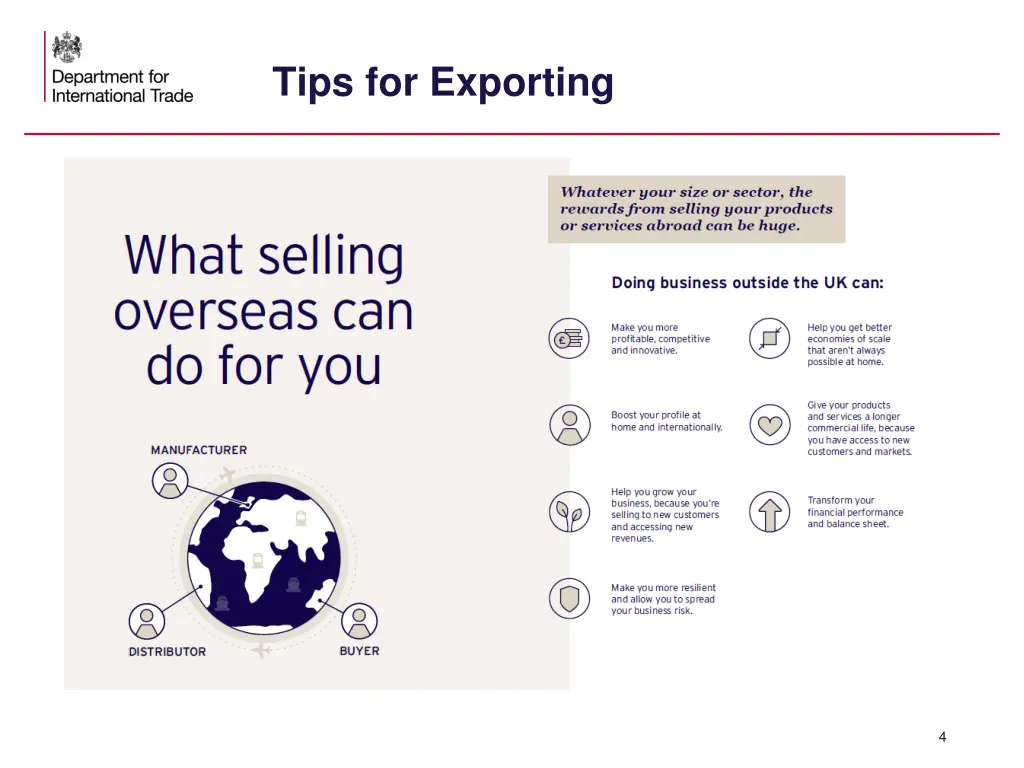tips for exporting