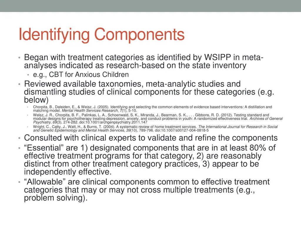 identifying components