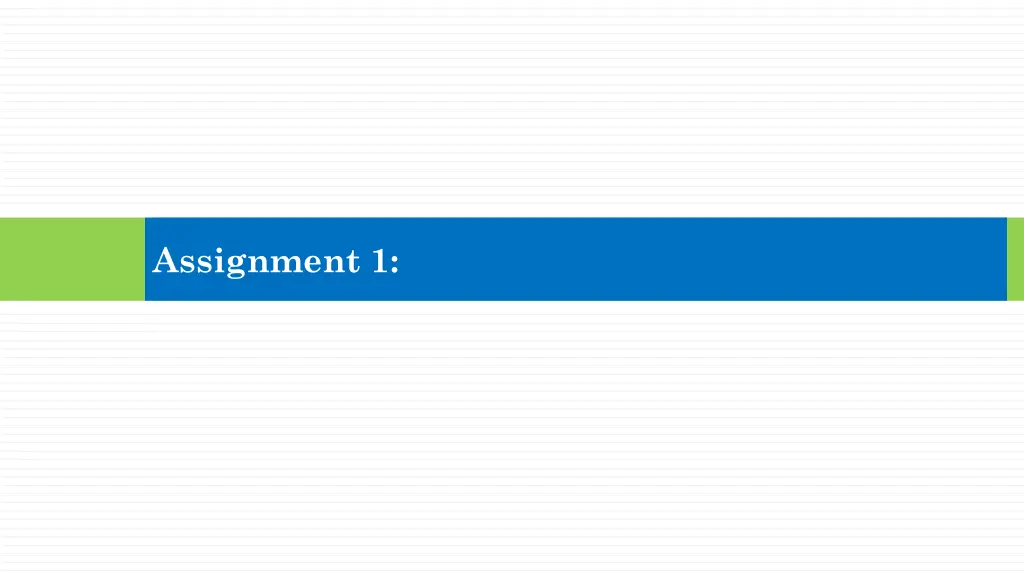assignment 1