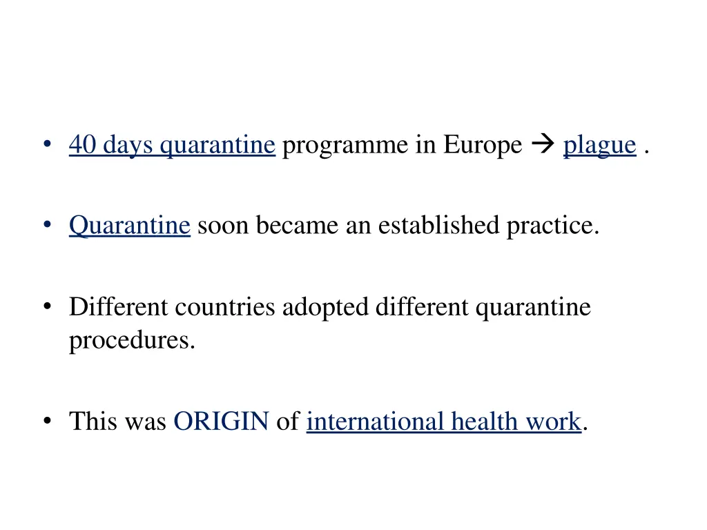 40 days quarantine programme in europe plague