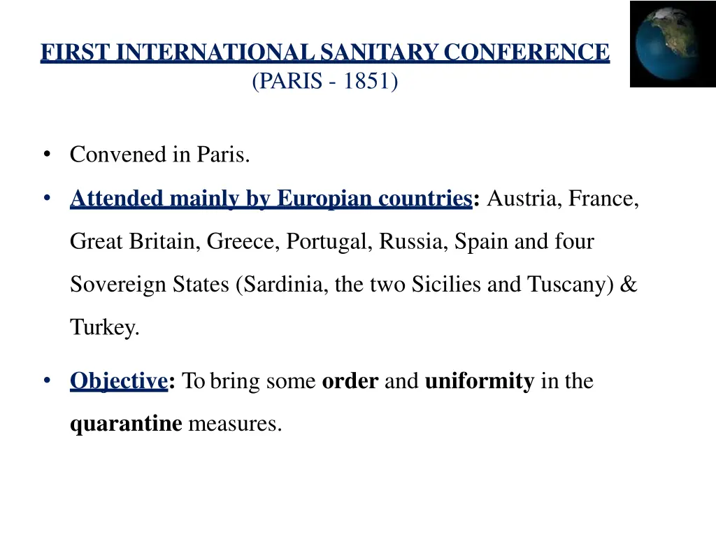 first international sanitaryconference paris 1851