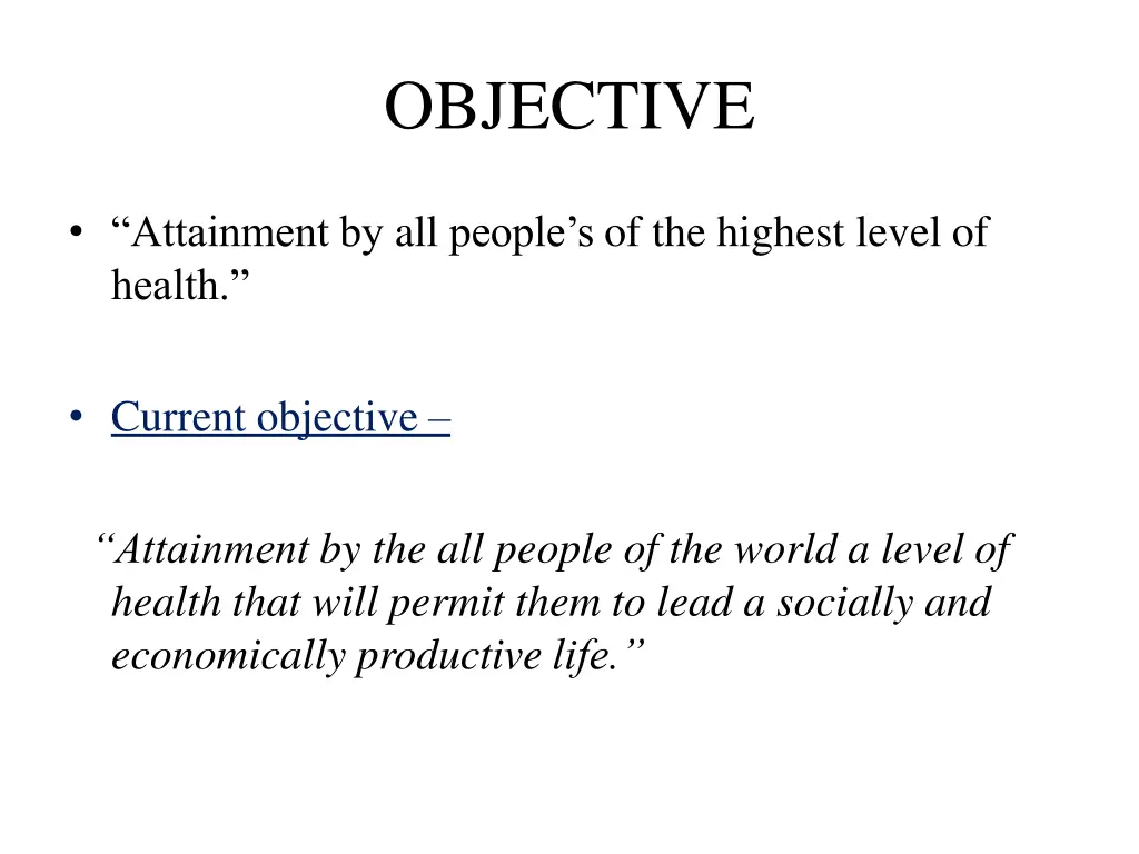 objective