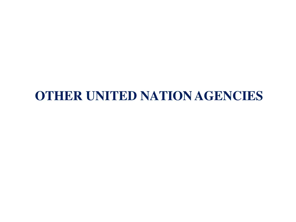 other united nationagencies