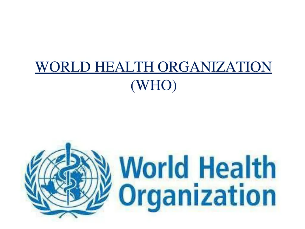 world health organization who