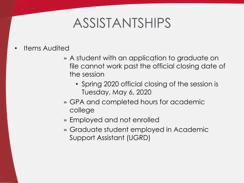 assistantships