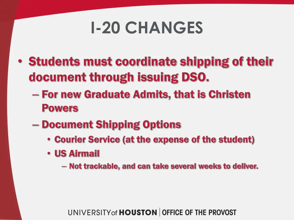 i 20 changes