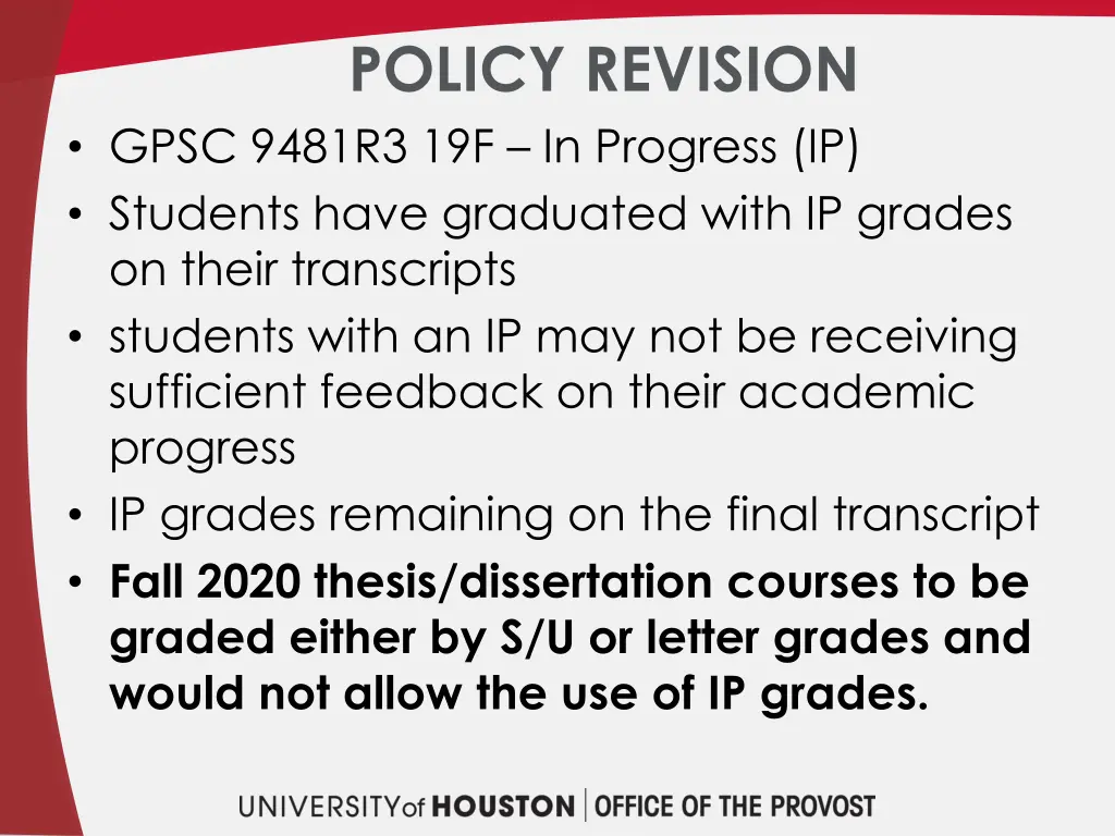policy revision
