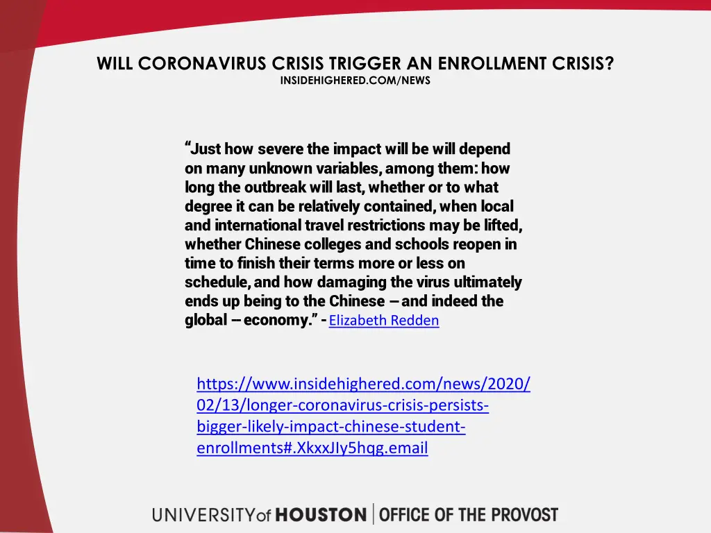 will coronavirus crisis trigger an enrollment
