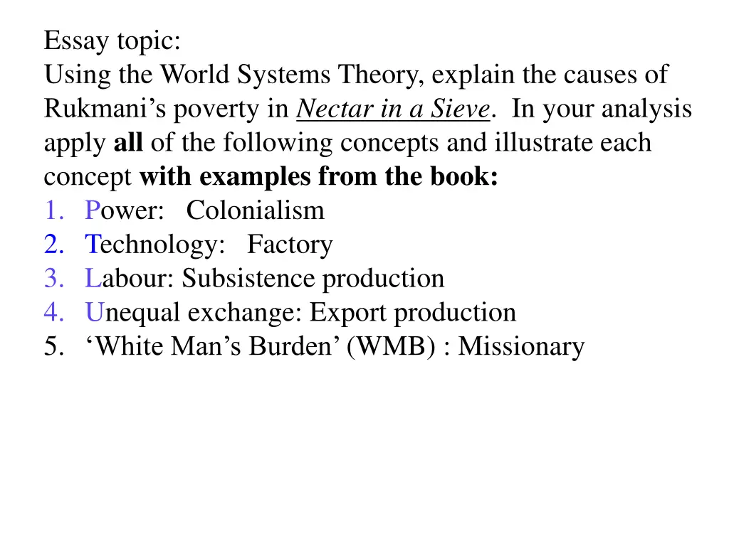 essay topic using the world systems theory