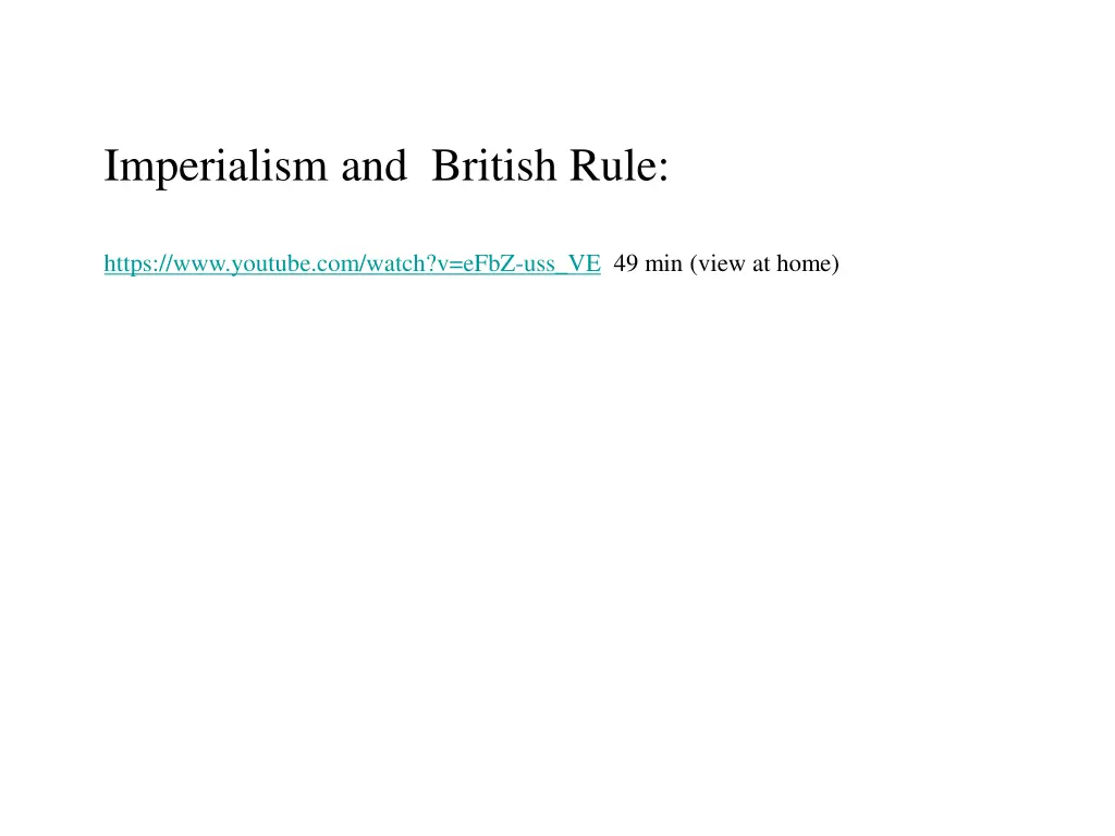 imperialism and british rule