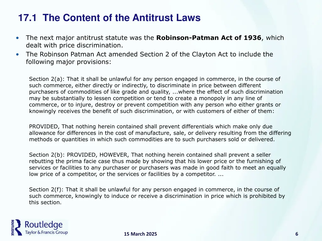 17 1 the content of the antitrust laws 4