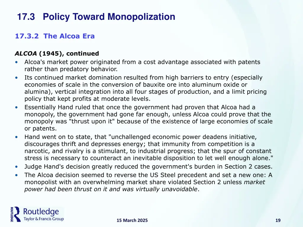 17 3 policy toward monopolization 6