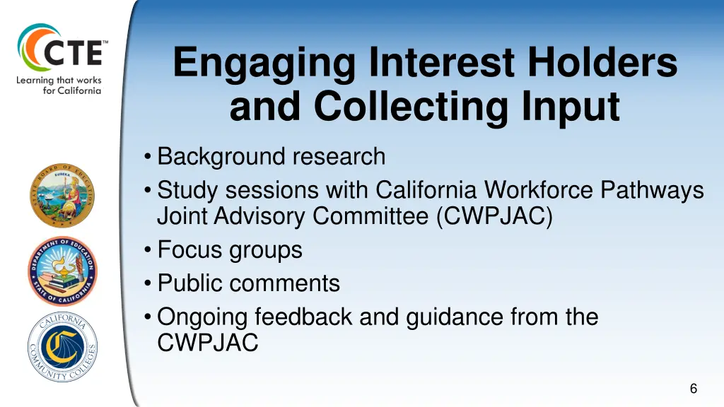 engaging interest holders and collecting input