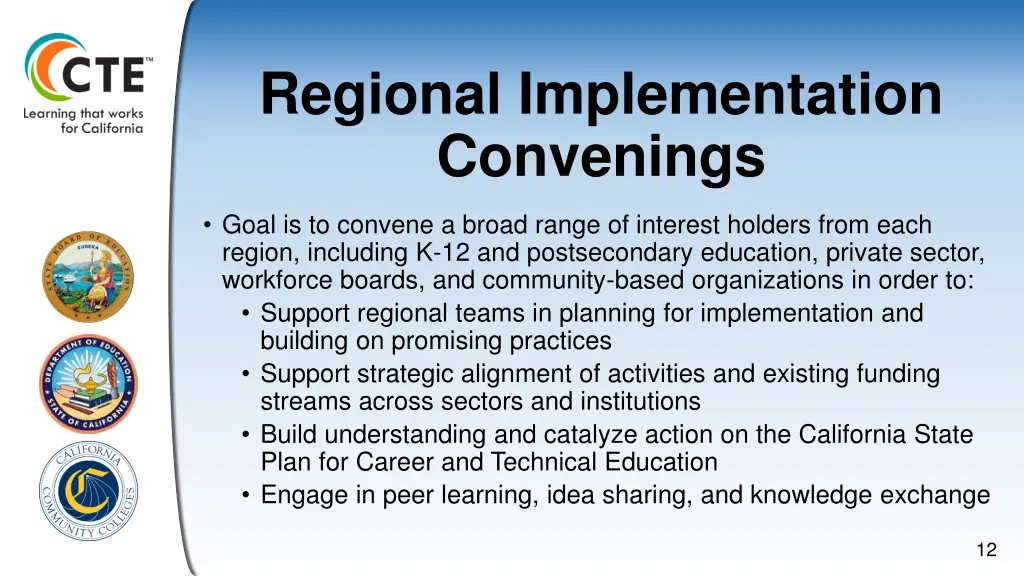 regional implementation convenings