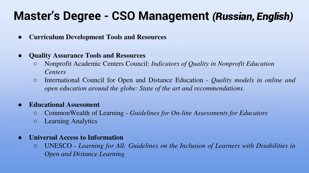 master s degree cso management russian english 1