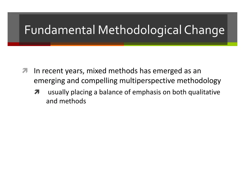 fundamental methodological change