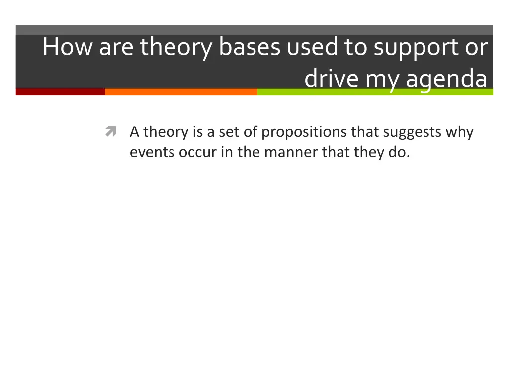 how are theory bases used to support or