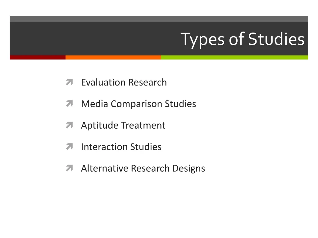 types of studies