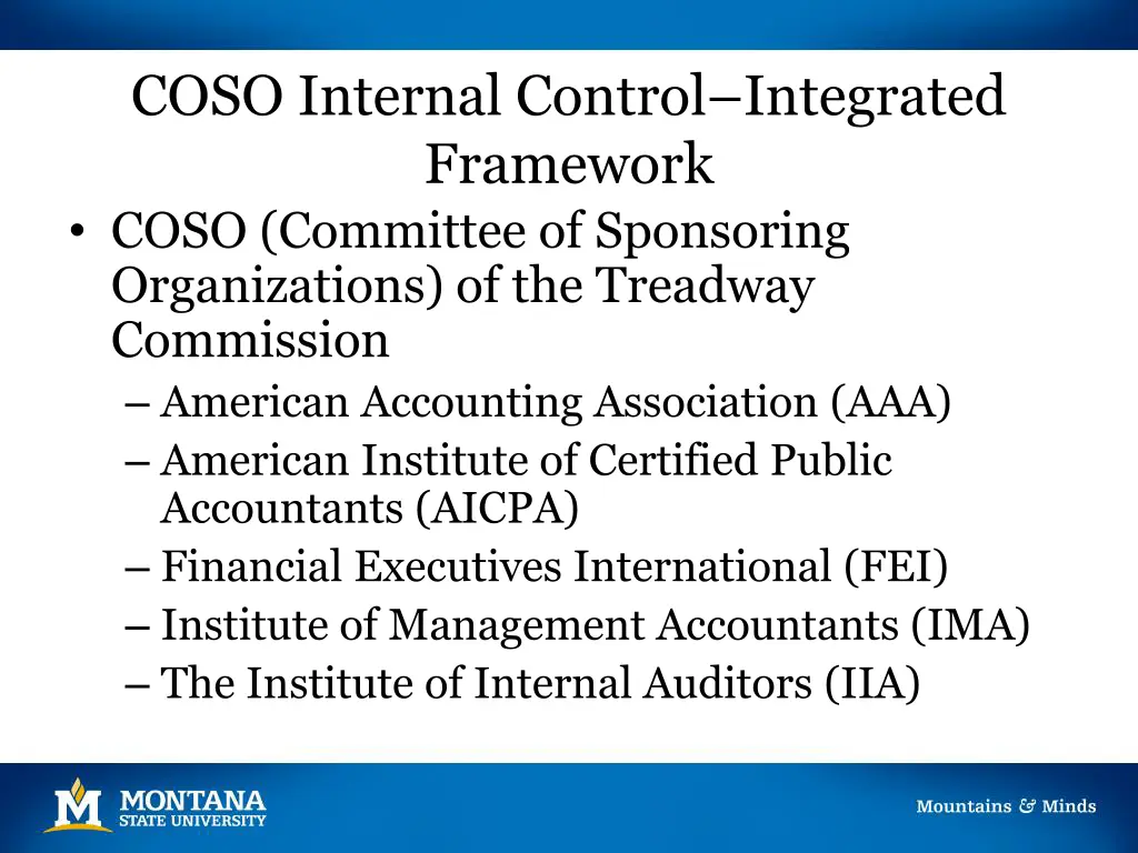 coso internal control integrated framework coso