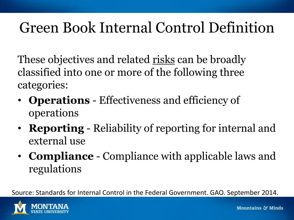 green book internal control definition 1