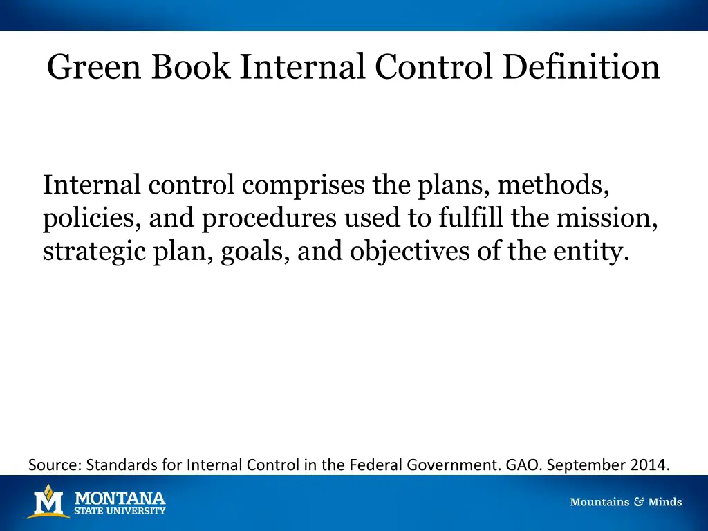 green book internal control definition 2
